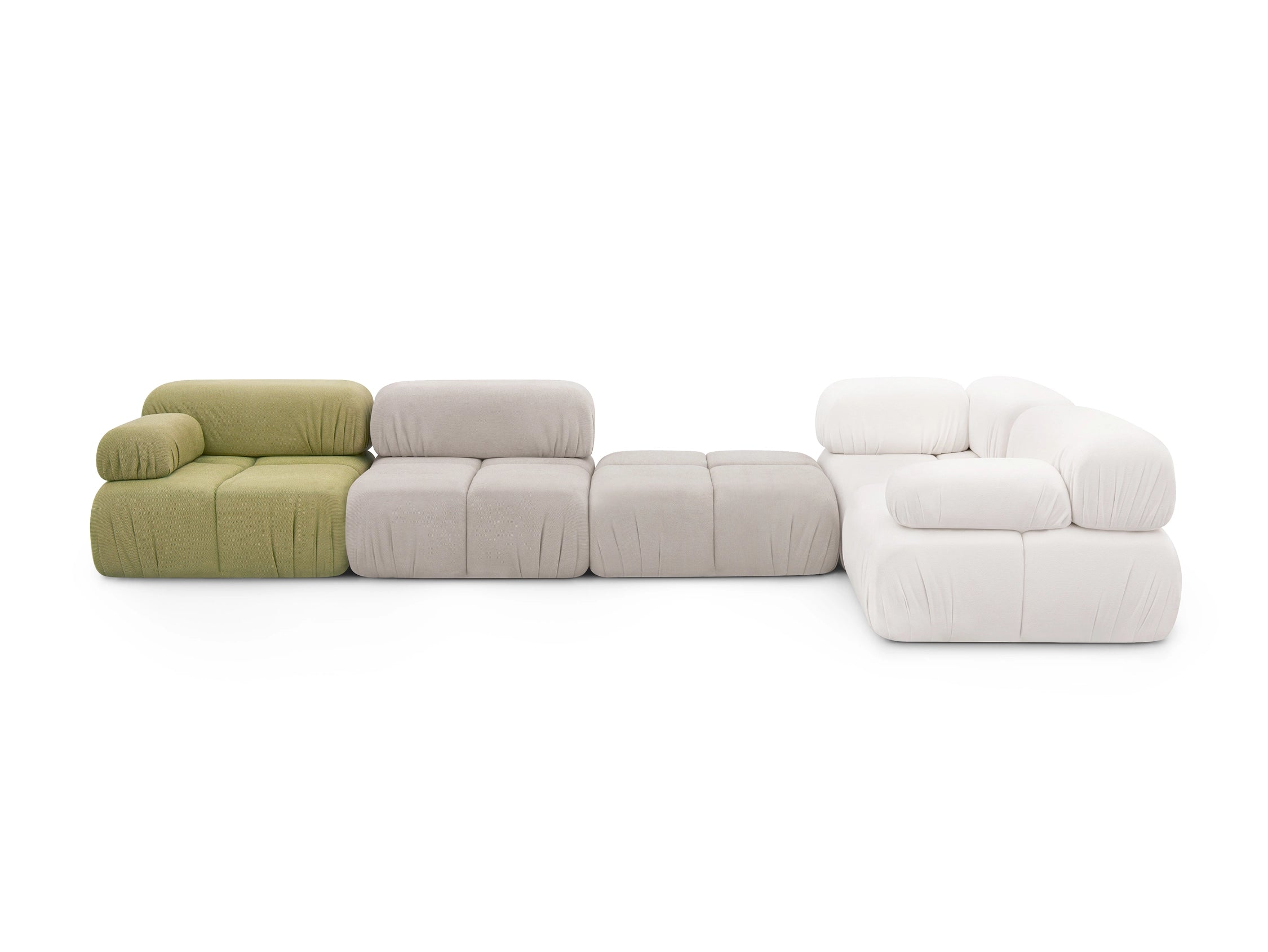 Anchor Modular Sofa five-seat mixed-color configuration, front view