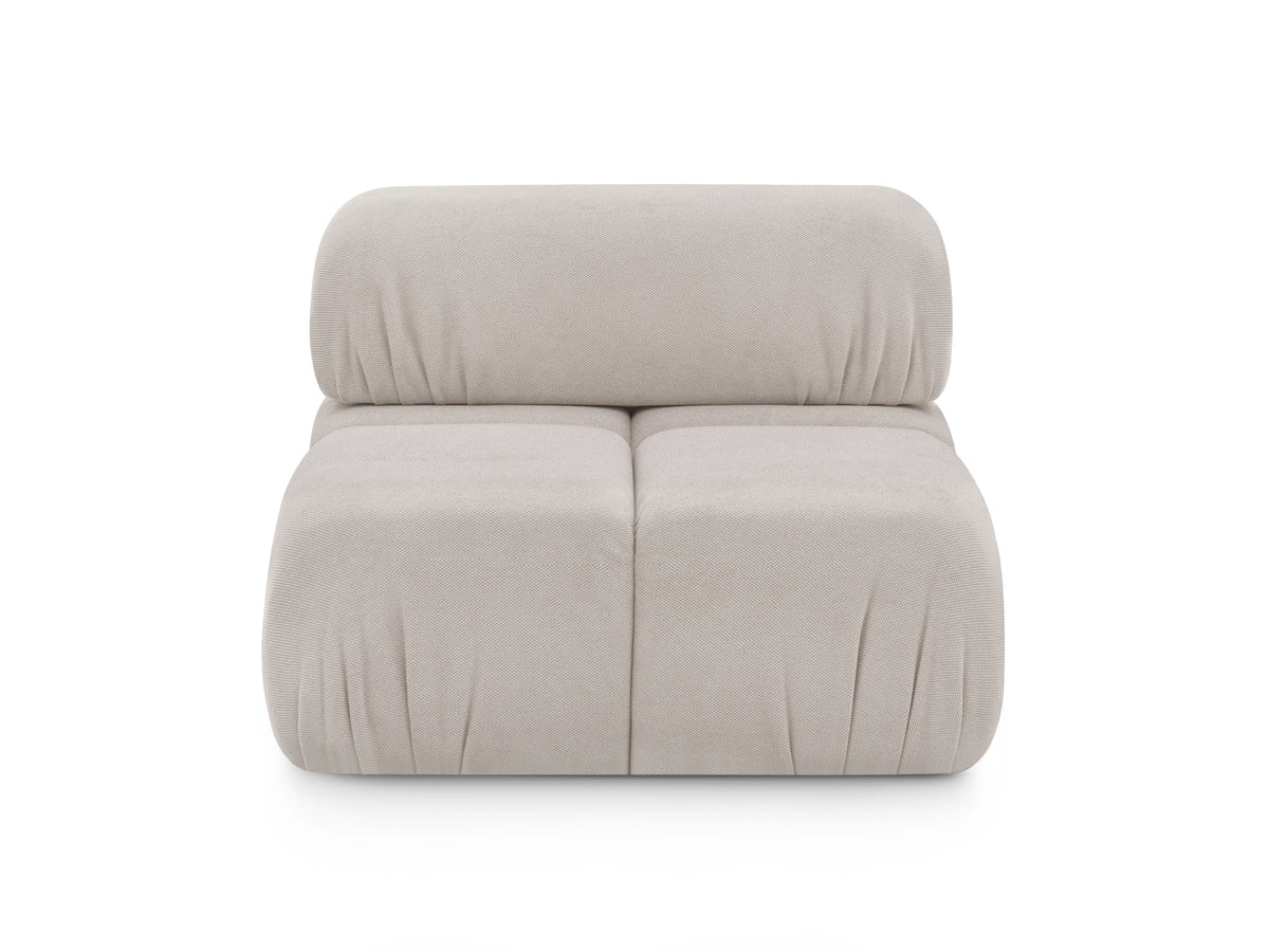 Anchor Armless Seat in Fog Grey, front view