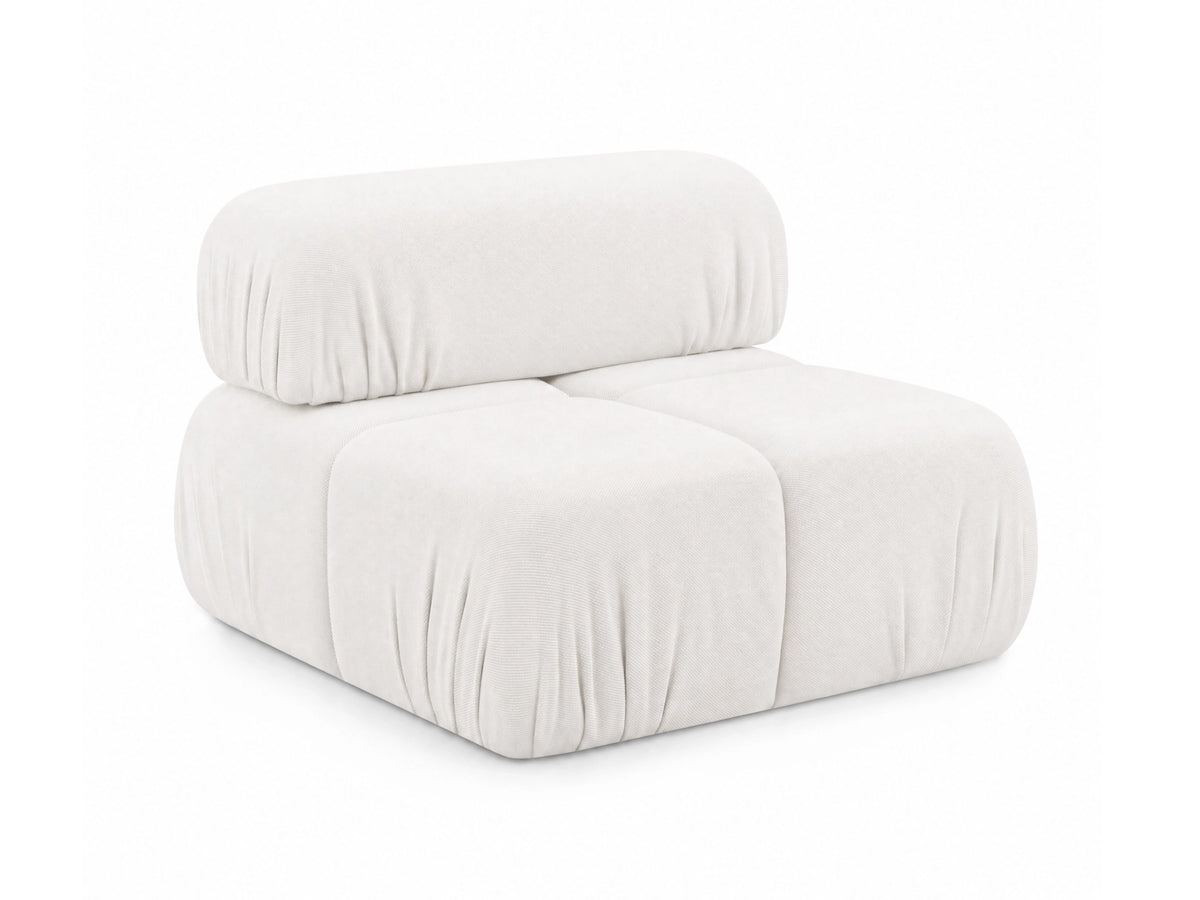 Anchor Armless Seat in Quartz White, studio view