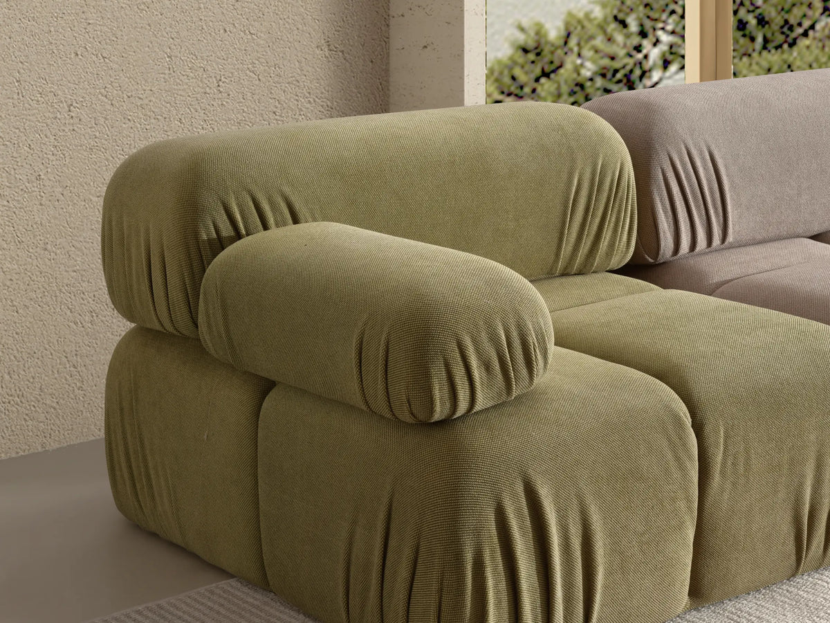 Anchor Modular Sofa Fern Green and Fog Grey