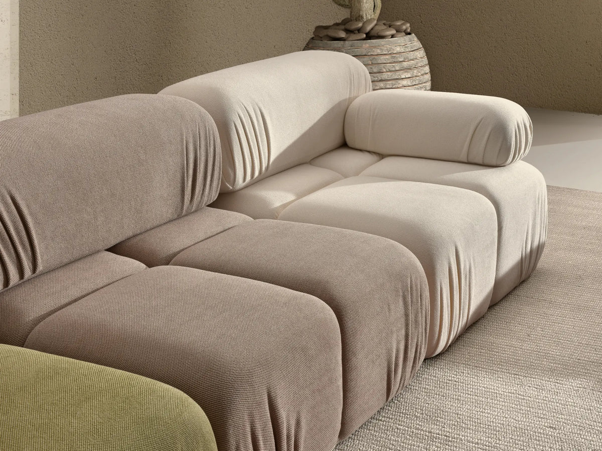 Anchor Modular Sofa in multi-color configuration for a playful yet elegant look