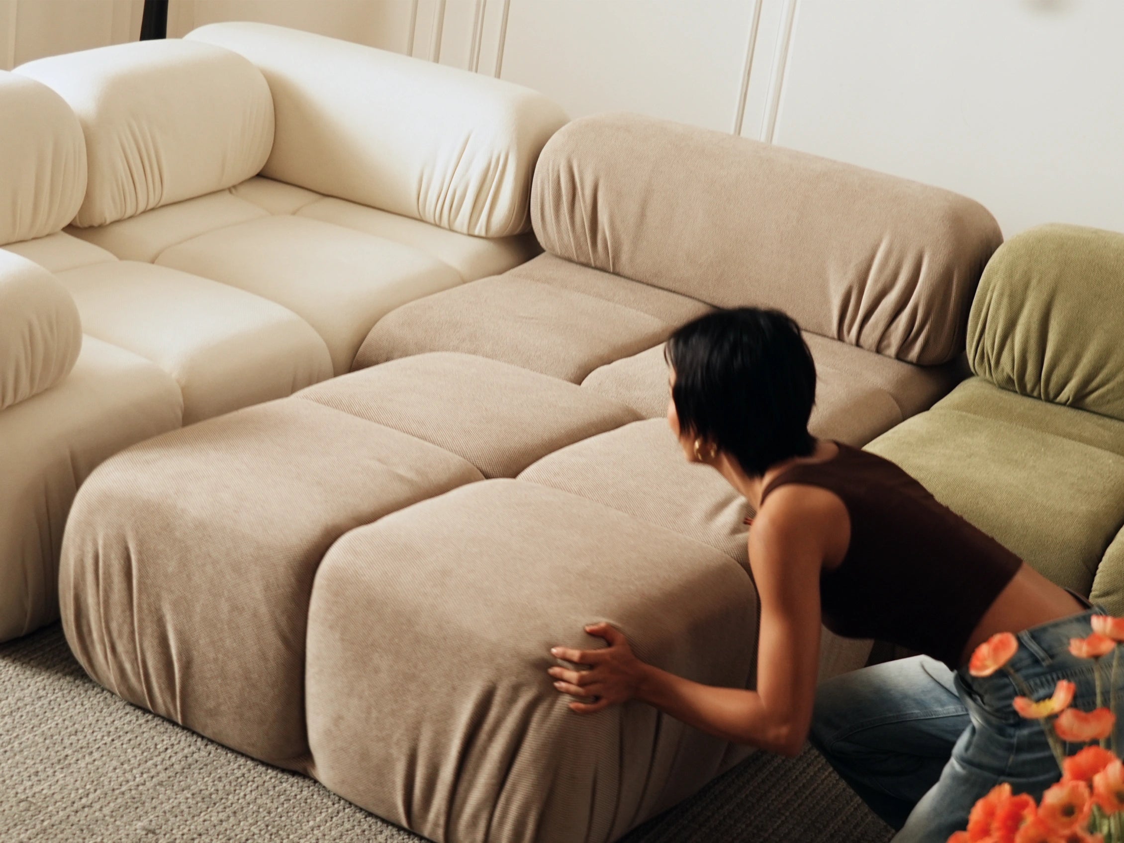 Anchor Modular Sofa, easily rearranged into a bed