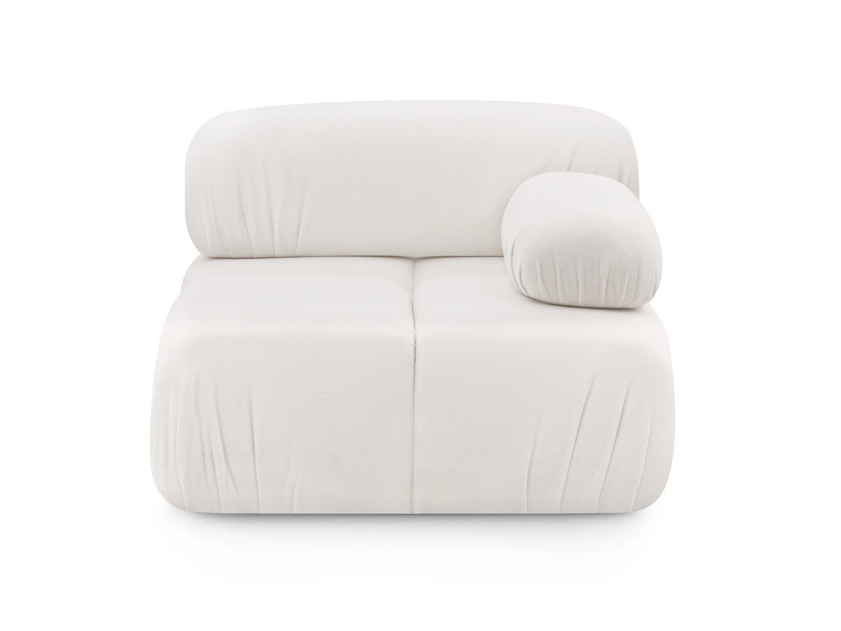 Anchor Left-Arm Seat in Quartz White, front view