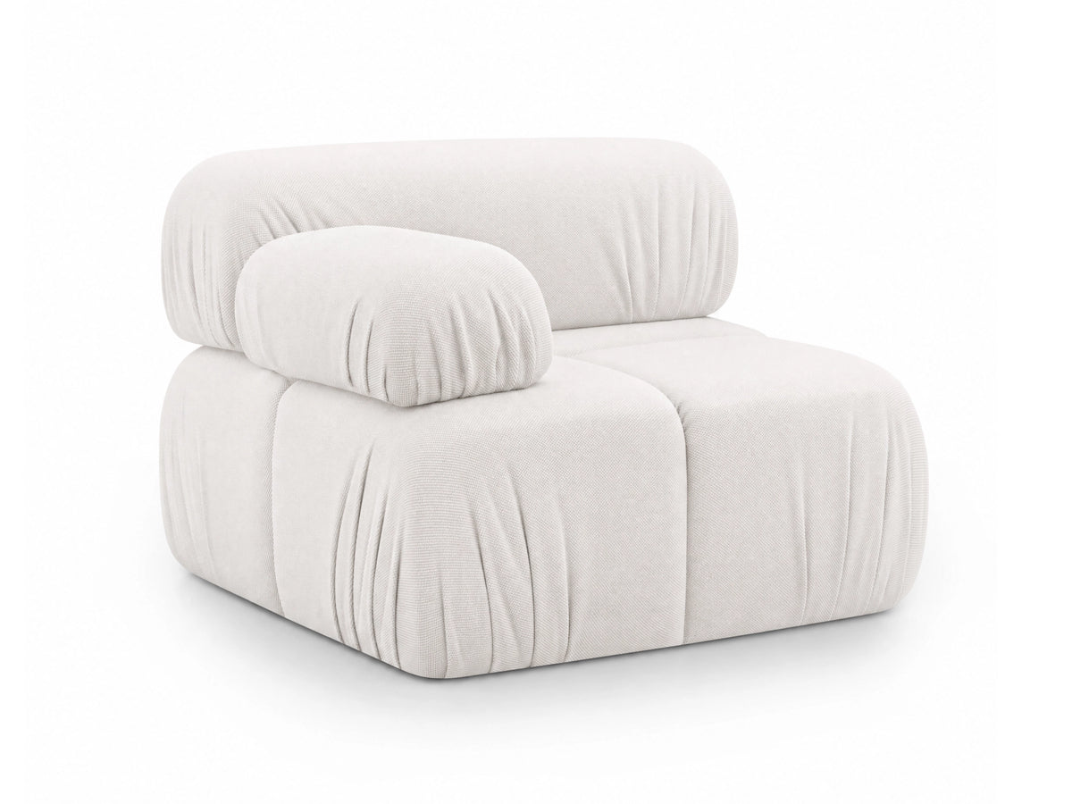 Anchor Right-Arm Seat in Quartz White, studio view