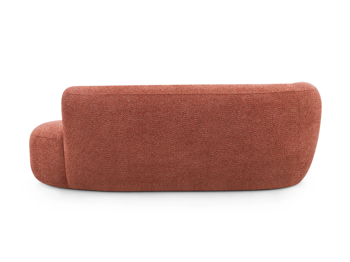 Arc Cove Modular Seat in Red Clay, back view