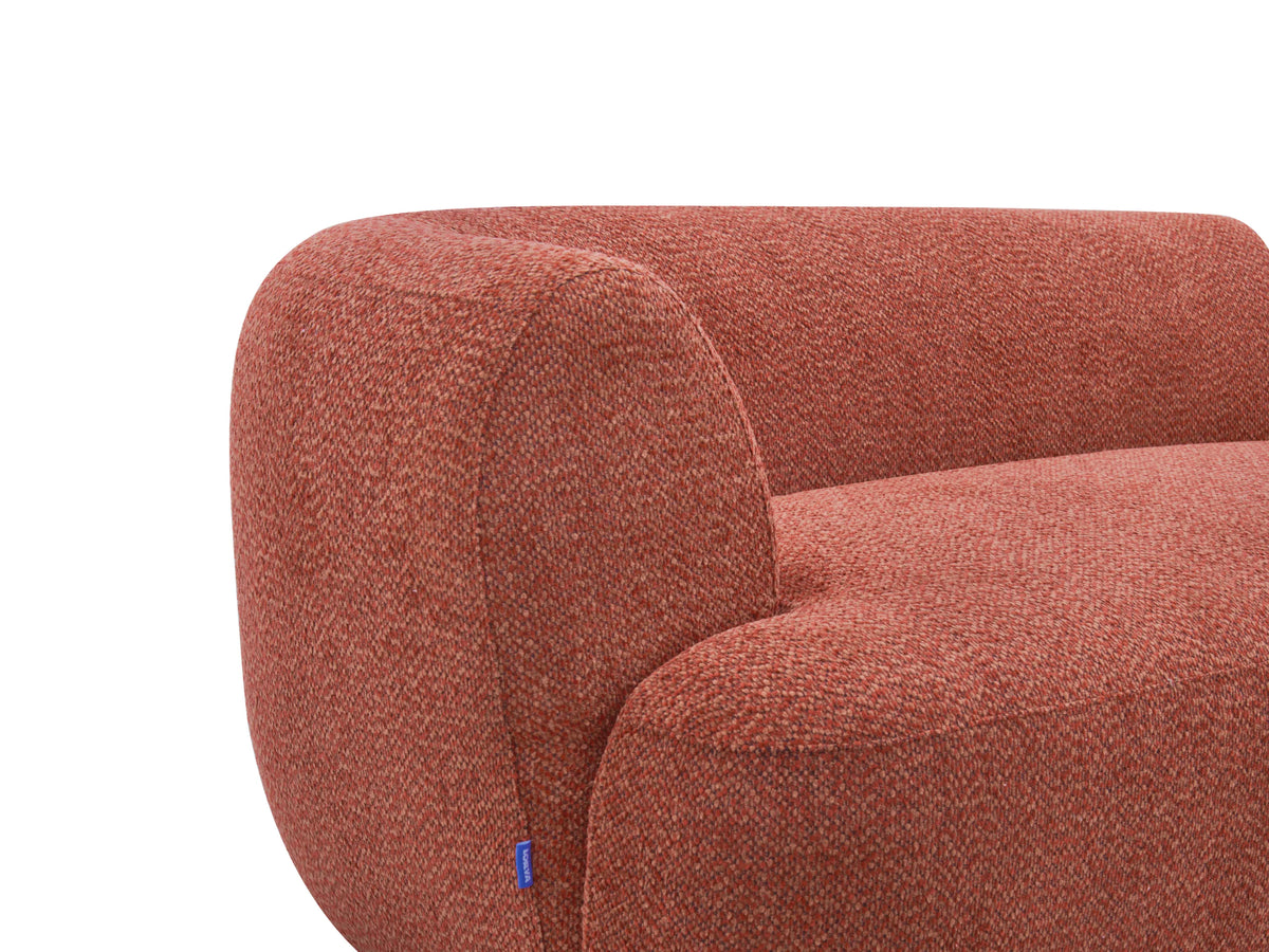 Arc Cove Modular Seat in Red Clay, corner details