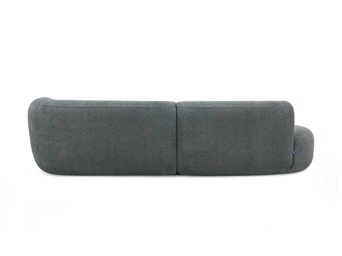 Arc Nook Modular Sofa in Basalt Dark Grey, back view