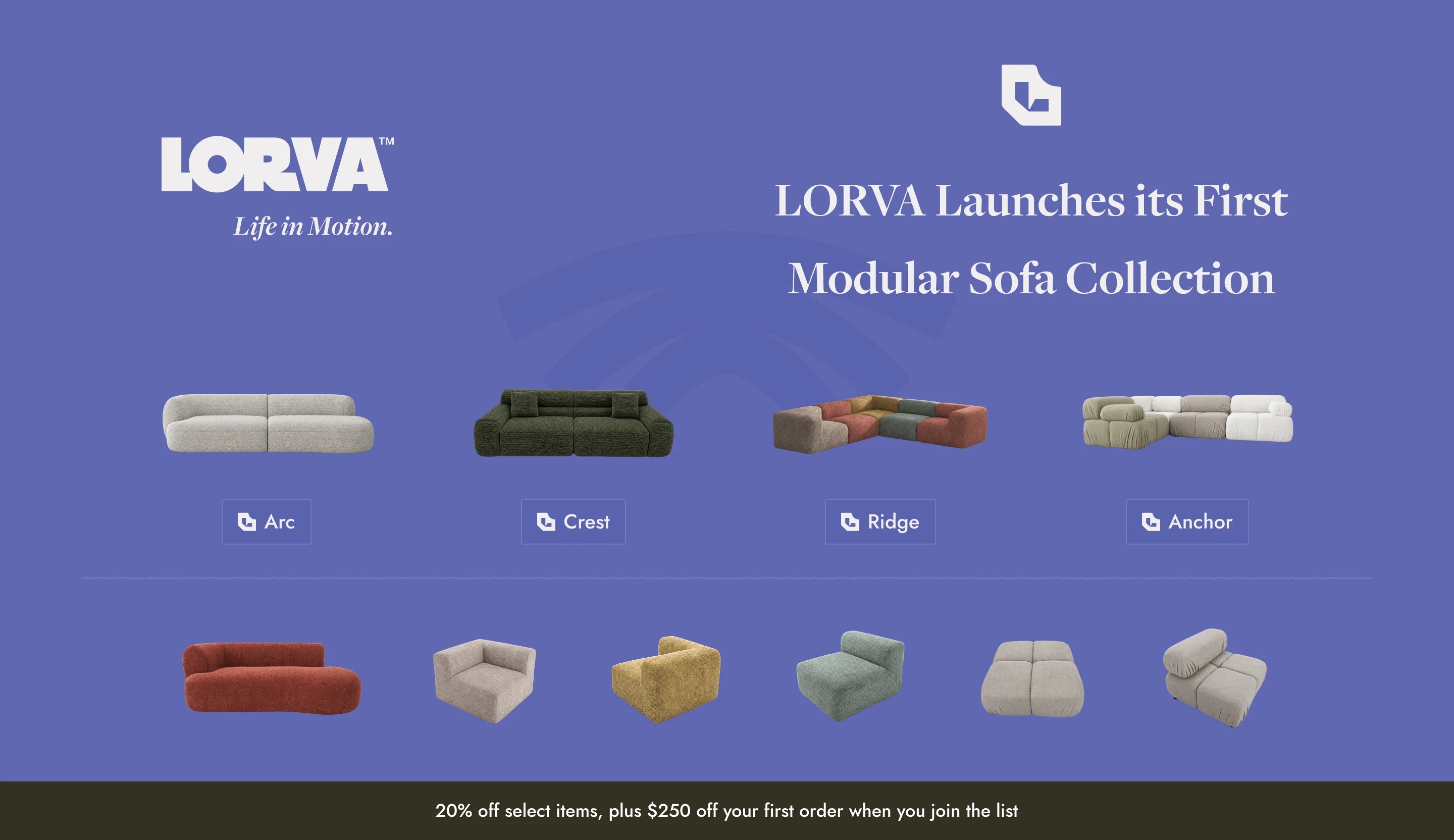 LORVA Launches Its First Modular Sofa Collection for Life in Motion