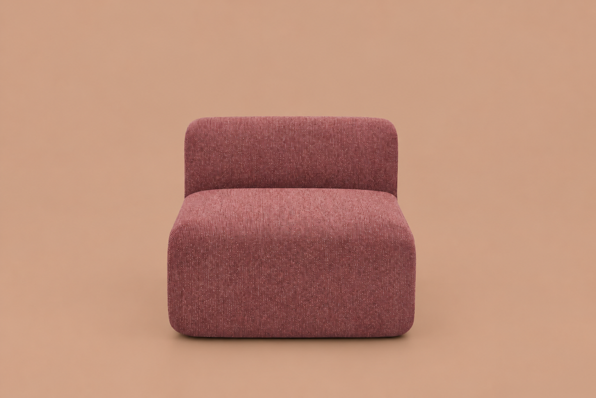 1 Seat Armless Brick Red