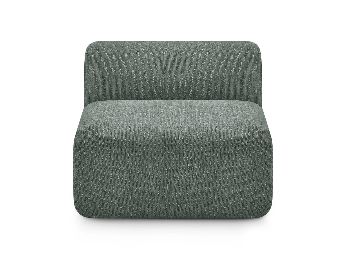 Ridge Armless Seat (Moss Green), front view