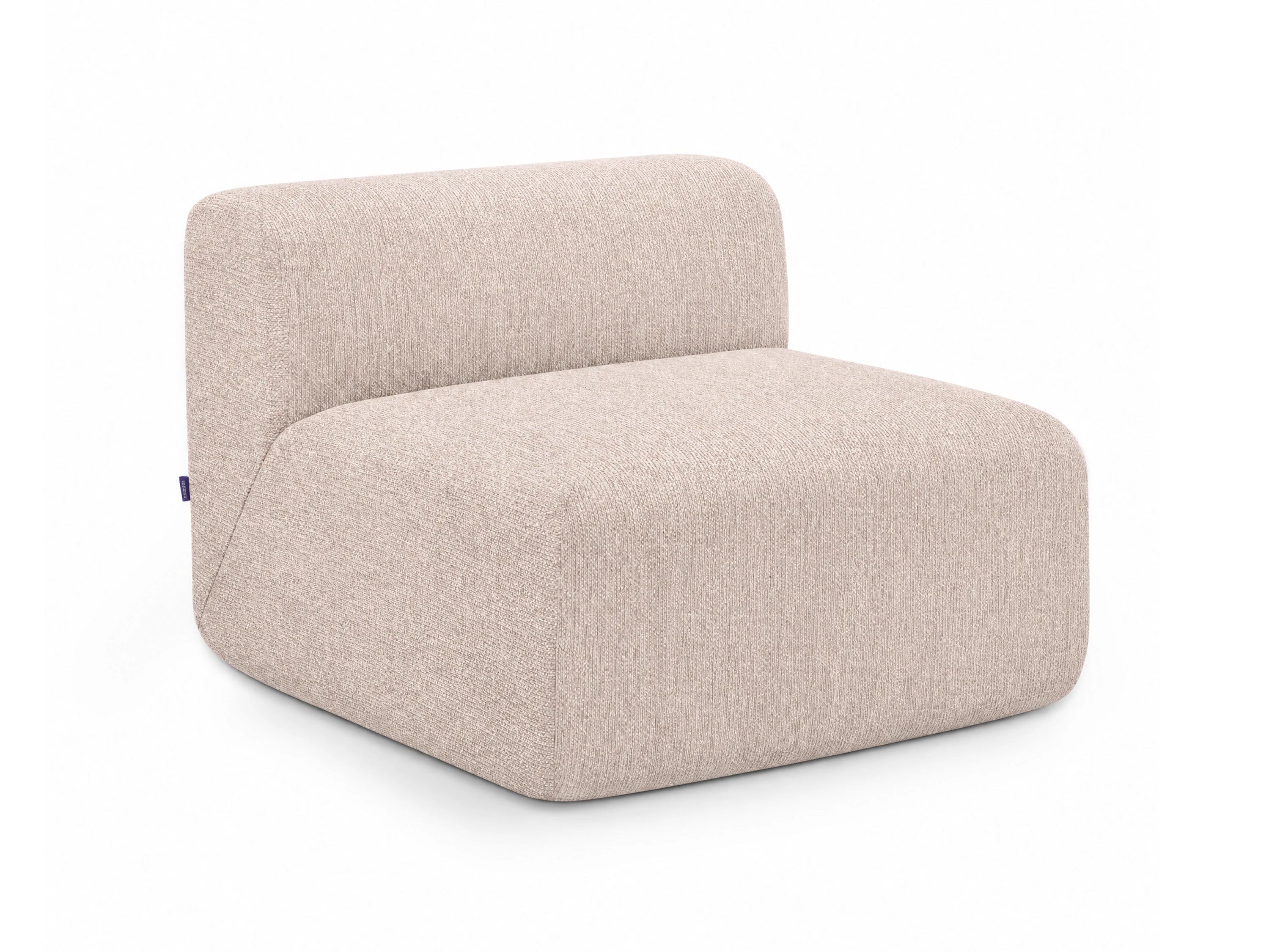 Ridge Armless Seat (Wheat Beige), studio view