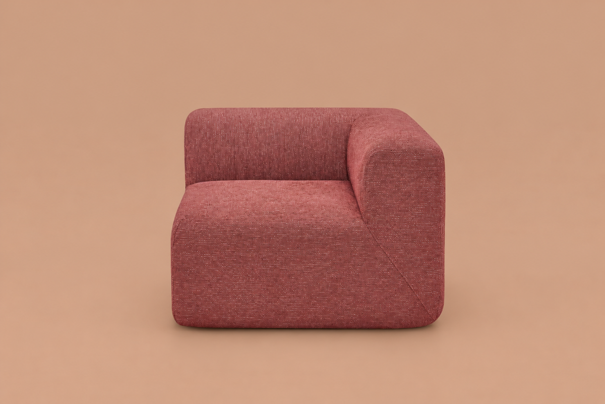 1 Seat Corner Brick Red