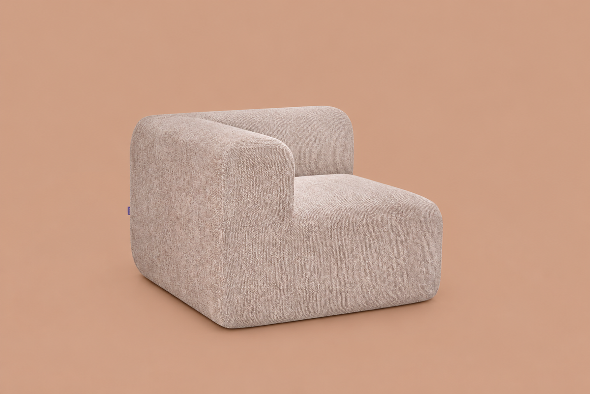 1 Seat Corner Wheat Beige