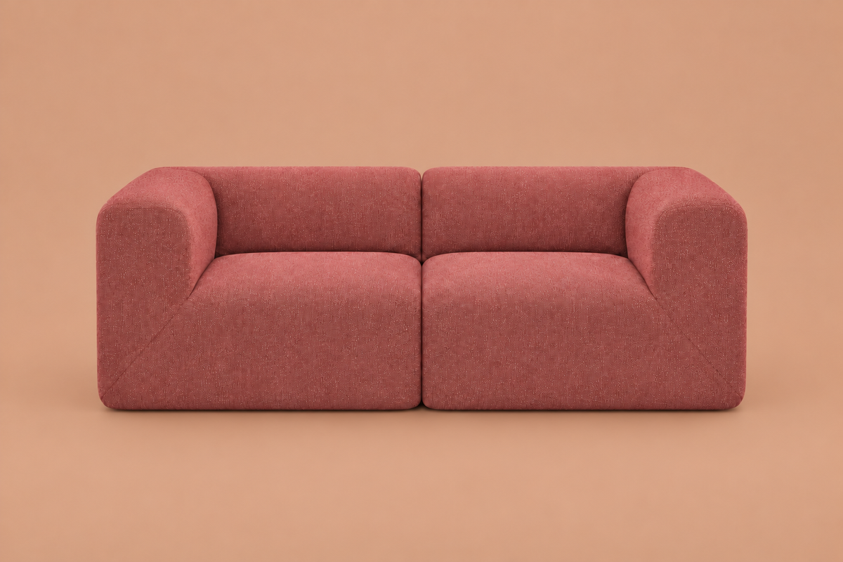 2 Seats Corner Corner Brick Red Brick Red
