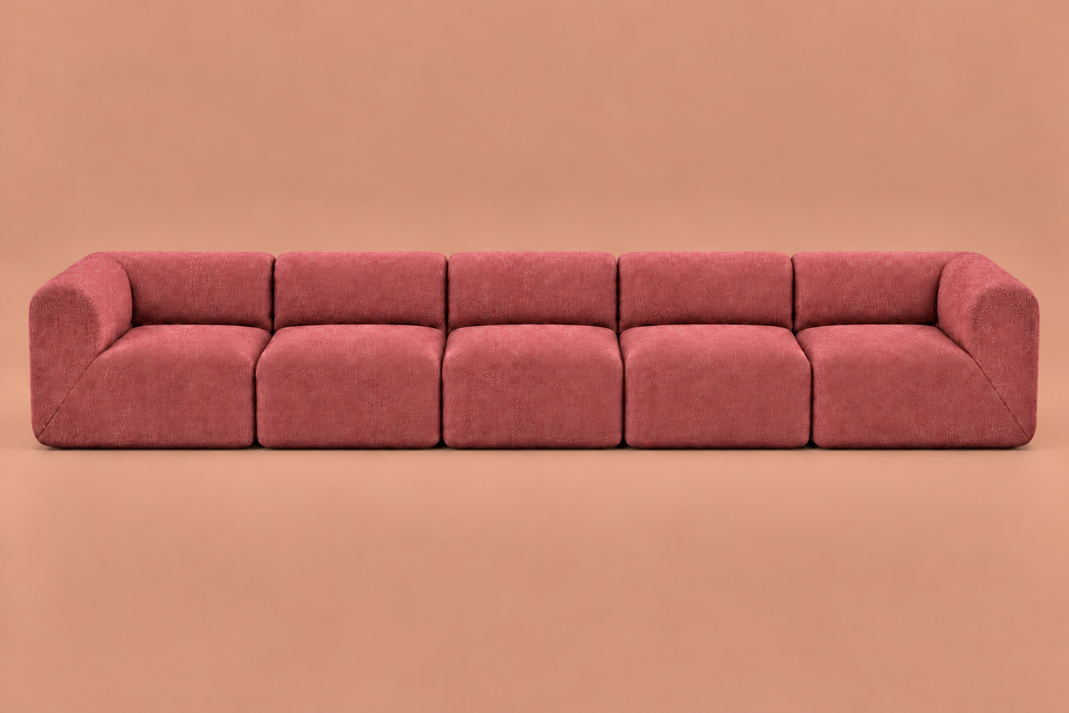 5 seats Corner Armless  Armless  Armless Corner  Brick Red Brick Red Brick Red Brick Red Brick Red